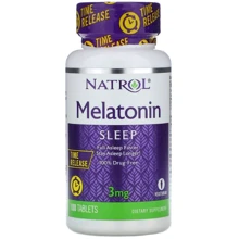 Natrol Melatonin, Time Release, 3 mg, 100 Tablets (NTL-00458): Форма выпуска Таблетки