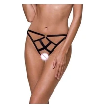 Трусики из стреп NICKY THONG black L/XL - Passion Exclusive: Для кого Для женщин