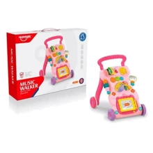 Детская каталка-ходунки с игровым центром HUANGER HE0822-23 и доской для рисования (Розовый): Производитель Huanger