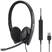 Наушники Sennheiser SC 160 USB Black (508315): Тип конструкции накладные
