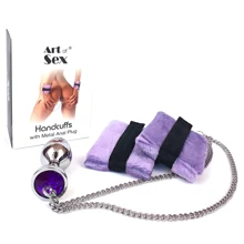 Наручники с металлической анальной пробкой Art of Sex Handcuffs with Metal Anal Plug size M Purple: Производитель Art of Sex