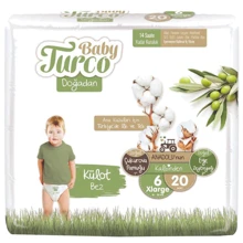 Подгузники детские Baby Turco 6 XL, 16+ кг, 20 шт (8682241200078): Тип Подгузники