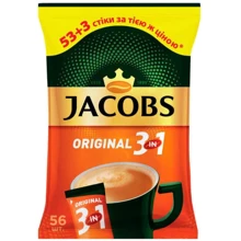 Напиток кофейный растворимый Jacobs Original 3в1 56х12 г (4820206290663): Вид напитка Напиток кофейный растворимый