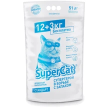 Наполнитель туалетов SuperCat для котов стандарт впитывающий 15 кг (50 л) Наполнитель туалетов SuperCat для котов стандарт впитывающий 15 кг (50 л)