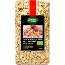 Хлопья овсяные быстрого приготовления органические, Organic Country, 400 г (WT3194): Вес нетто 400 г