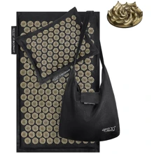 Коврик акупунктурный с подушкой 4FIZJO Eco Mat 68x42 см золотой (4FJ0179): undefined undefined