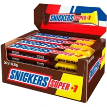 Упаковка батончиків Snickers Super +1 20х112.5 г (УП5900951261053): Вага, г 2250