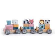 Дерев'яний поїзд-пірамідка Viga Toys PolarB Звірята (44015): Тип пірамідка