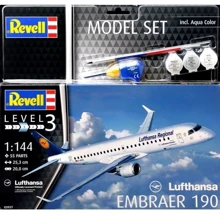 Подарунковий набір Revell Model Set Літак Embraer 190 Lufthansa 1:144 (63937): Виробник Revell