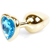 Анальная пробка BOSS Series Exclusivity Jewellery Gold Heart Plug Light Blue: Для кого Унисекс