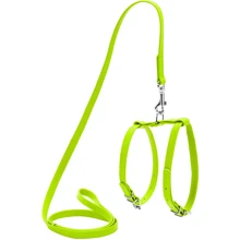 Шлея круглая WAUDOG Glamour с поводком для кошек и мелких собак 9 мм 30-40 см салатовая (33995): Производитель WAUDOG