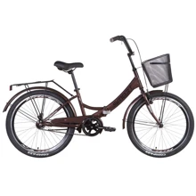 Велосипед ST 24" Formula SMART Vbr з багажником зад St, з крилом St, з кошиком St 2022 (коричневий): Матеріал рами сталь