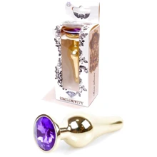 Анальна пробка із кристалом BOSS of TOYS Boss Series - Jewellery Gold BUTT PLUG Purple, BS6400070: Для кого унісекс