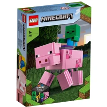 Конструктор LEGO Minecraft Великі фігурки Minecraft, Свиня і Зомбі-дитина 159 деталей (21157): Серія MINECRAFT