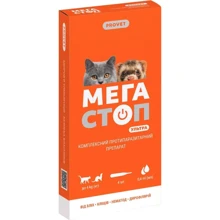 Капли на холку ProVET Мегастоп Ультра для кошек и хорьков до 4 кг 4 пипетки по 0.4 мл 94823082425136): Тип Капли