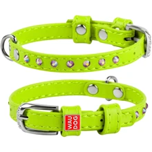 Ошейник WAUDOG Glamour с клеевыми стразами 9 мм 18-21 см салатовый (32505): Производитель WAUDOG