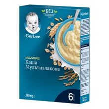 Каша молочная Gerber мультизлаковая 240 г (1100420): Тип Каши молочные