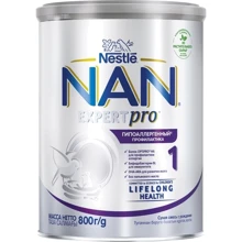 Дитяча суміш Nestle NAN 1 Expert Pro Гіпоалергенна +0 міс. 800 г (1000235): Тип Суміші молочні