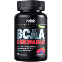 Аминокислота для спорта VPLab BCAA Chewable 120 capsules Red Berry: Вкус Ягодный