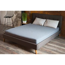 Простирадло на гумці Stonewash SoundSleep Adriatic dark gray темно-сіра 160х200 см (93198523): Тип простирадло
