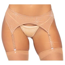Пояс для чулок Leg Avenue Rhinestone garterbelt Nude One Size: Для кого Для женщин