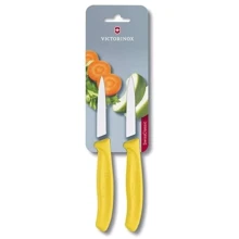 Набір кухонних ножів Victorinox SwissClassic Paring 8см жовтий 2шт (6.7606.L118B): Лезо нержавіюча сталь