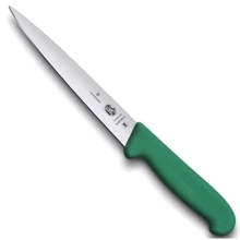 Кухонний ніж Victorinox Fibrox 18см з зелен. ручкою (5.3704.18): Лезо нержавіюча сталь