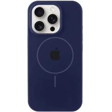 Чехол для iPhone Mobile Case Silicone Full Protective with MagSafe Midnight Blue for iPhone 16 Pro Max: Цвет синий
