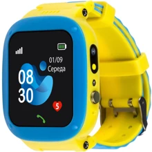 Смарт-часы AmiGo GO004 Splashproof Camera+Led Yellow: Дисплей 1.44 LCD (240 x 240)