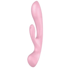 Двусторонний вибратор-кролик Satisfyer Triple Oh Pink, 3 мотора, рукоятка-массажер: Для кого Для женщин