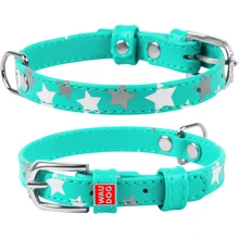 Ошейник WAUDOG Glamour с узором "Звездочка" 12 мм 19-25 см ментоловый (358313): Производитель WAUDOG
