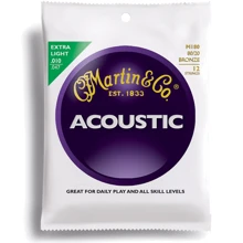 Струна для гитар Струны MARTIN M180 Traditional Acoustic 80/20 Bronze Extra Light 12-String (10-47): Тип Комплект струн