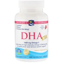 Nordic Naturals DHA Xtra 1000 mg Риб'ячий жир зі смаком полуниці 60 капсул: Тип Омега 3