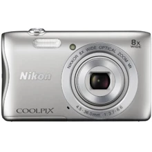 Nikon Coolpix S3700 Silver (VNA820E1) Офіційна гарантія: Розмір матриці 1/2,3"