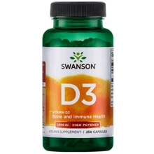 Swanson Vitamin D-3, Higher Potency, 1,000 IU, 25 mcg, 250 Capsules (SWA-11030): Тип Витамин D