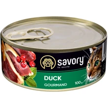 Влажный корм Savory для котов с уткой 100 г (30600): Тип Влажный корм