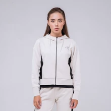 Спортивна толстовка Peak FW601242-KHA 40 бежева з капюшоном на блискавці: Сезон Демісезон