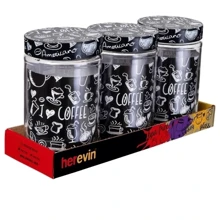 Набір банок для кави HEREVIN Coffee 3х0.66 л (144367-400): Тип набор