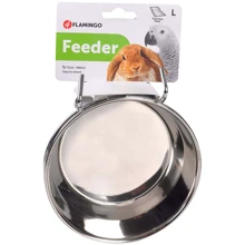 Кормушка Flamingo Feeder With Hook для кроликов, крупных попугаев 15 см серебристая (1030074): undefined undefined