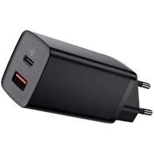 Зарядное устройство Baseus Wall Charger GaN2 Lite USB-C+USB 65W Black (CCGAN2L-B01): Особенности USB-C, Быстрая зарядка