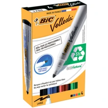 Набір маркерів для дошок сухостираємих 4 шт BIC Velleda 1.7 мм кольоровий (3086120017040): Тип змиваються