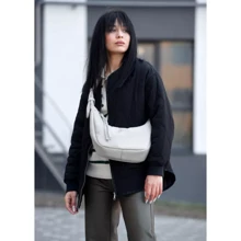 Женская сумка хобо Sambag HOBO S серый шёлк (53100030): Пол Женский
