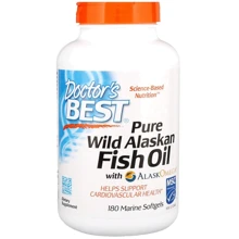 Doctor's Best, Pure Wild Alaskan Fish Oil with AlaskOmega, 180 Marine Softgels (DRB-00417): Тип Омега 3