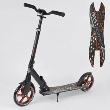 Самокат детский Best Scooter с PU колесами, зажимом руля и 1 амортизатором Black/Red (88914): Количество колес 2
