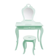 Туалетный столик Hop-Sport Chomik Elsa c зеркалом + стул Бирюзовый (5900779823549): Тип набор