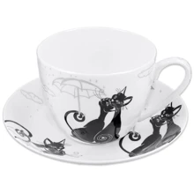 Чашка с блюдцем Carmani Кот с зонтиком 450 ml (017-3501): Производитель Carmani
