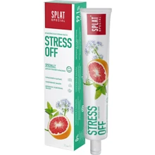 SPLAT Special Stress Off 75 ml Зубная паста: Назначение Укрепление эмали, Отбеливание, Очищение