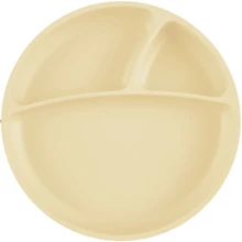 Секционная тарелка MinikOiOi Portions на присоске силиконовая Mellow Yellow (101050006): Материал силикон