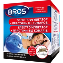 Электрофумигатор + 10 пластин Bros инсектицидное средство от комаров (5904517269446): undefined undefined