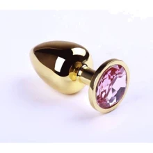 Анальная пробка, Gold Pink Topaz, L: Для кого Унисекс